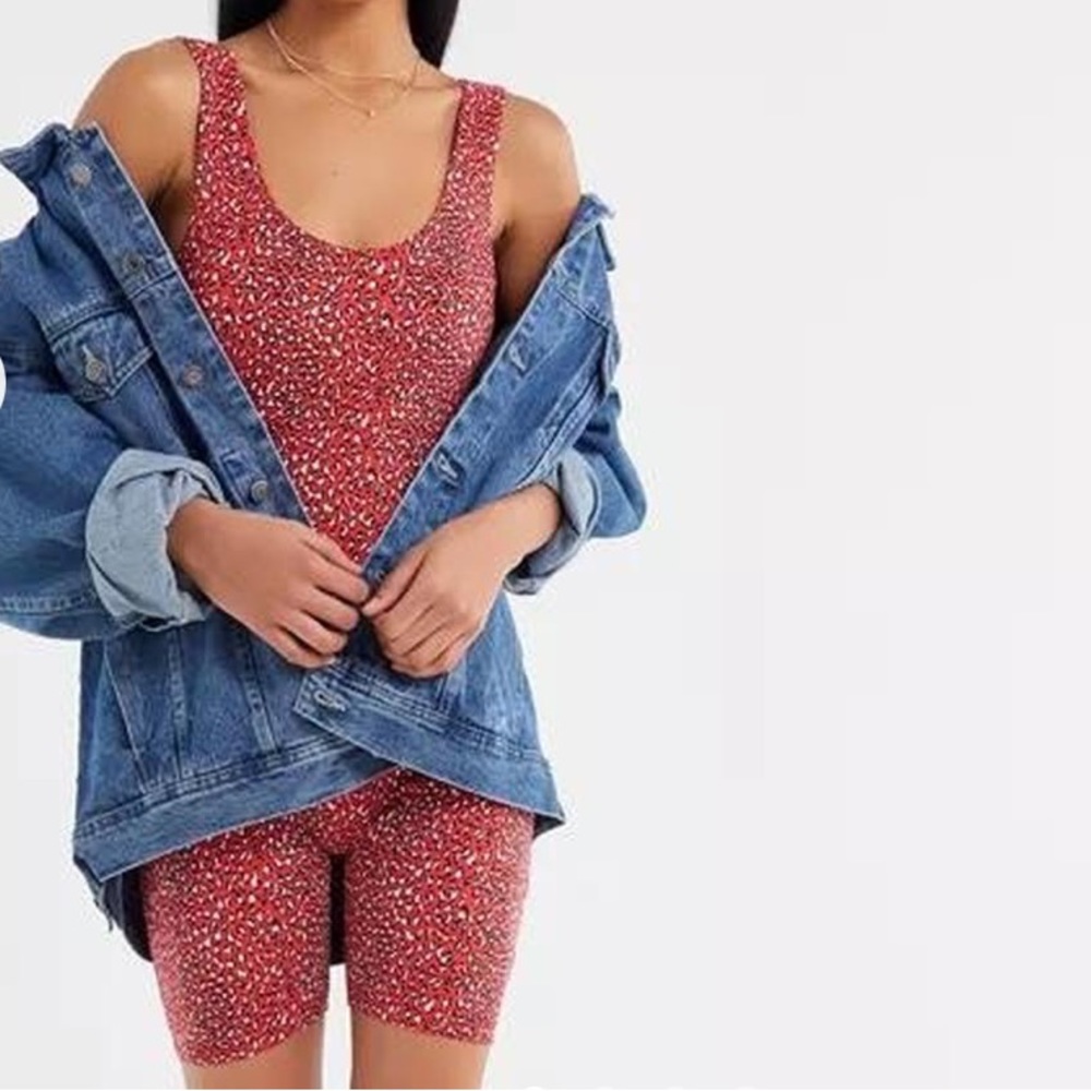 UO Risa Scoop Neck Bodycon Romper. XS